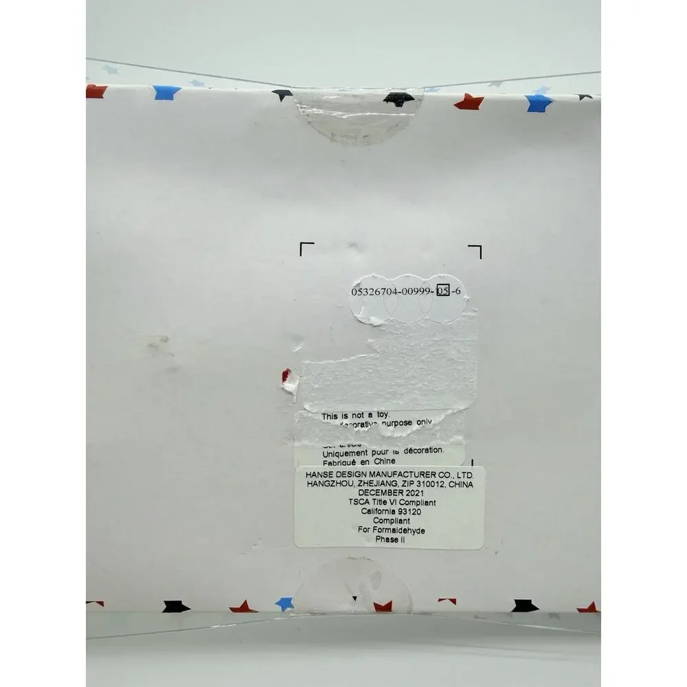 Stars & Stripes 6ft Wood Star Garland Patriotic USA Red White Blue Decor NIB